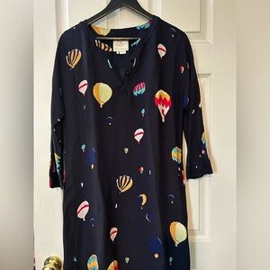 Kate Spade Navy Tunic with Colorful Print